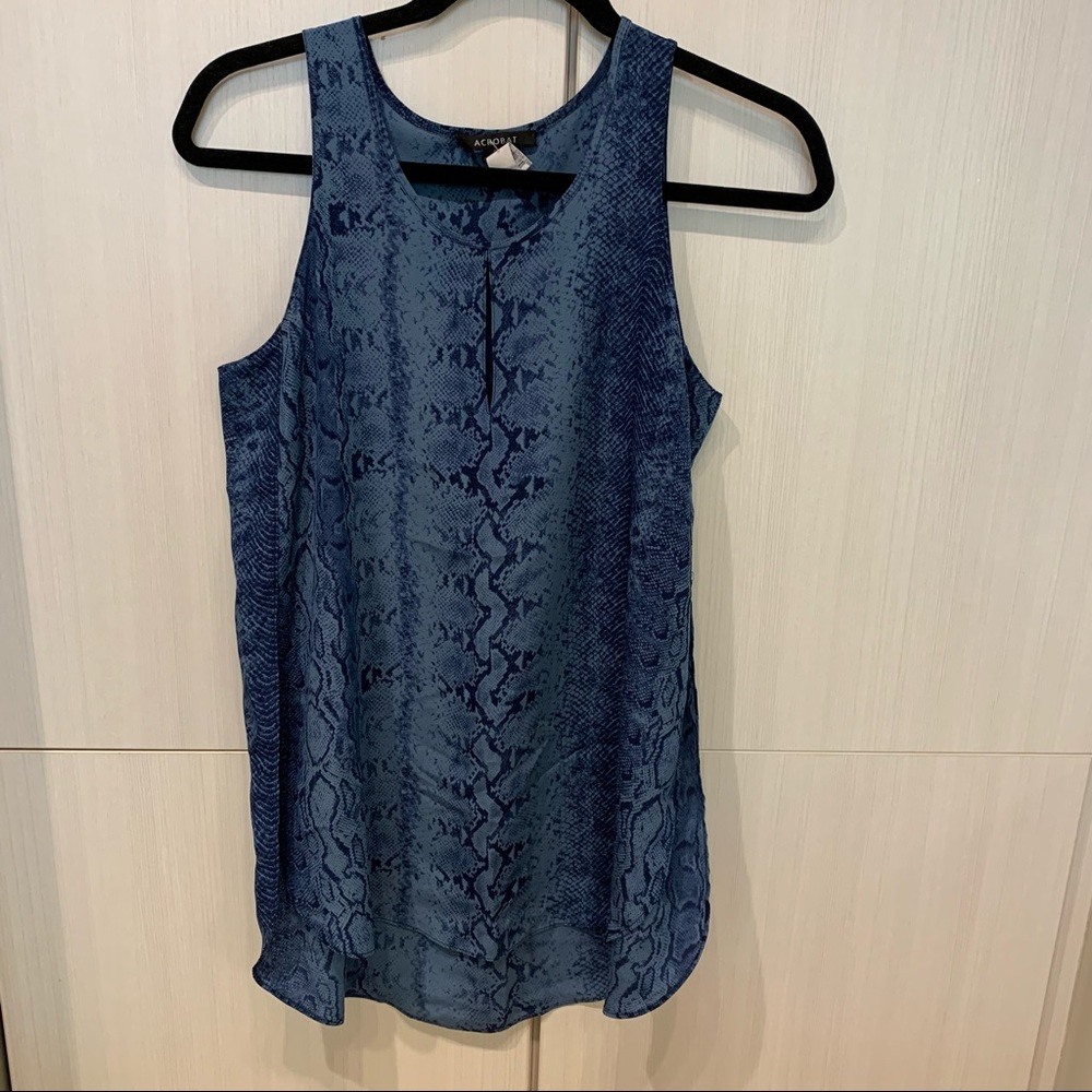 Acrobat Silk Snake Print Top